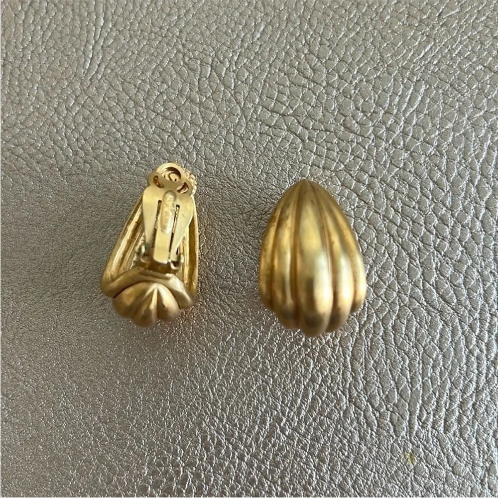 St. John Gold Clip-On Earrings